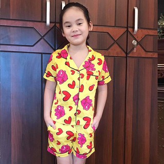 Đồ bộ pijama bé gái size từ 23kg đến 26kg