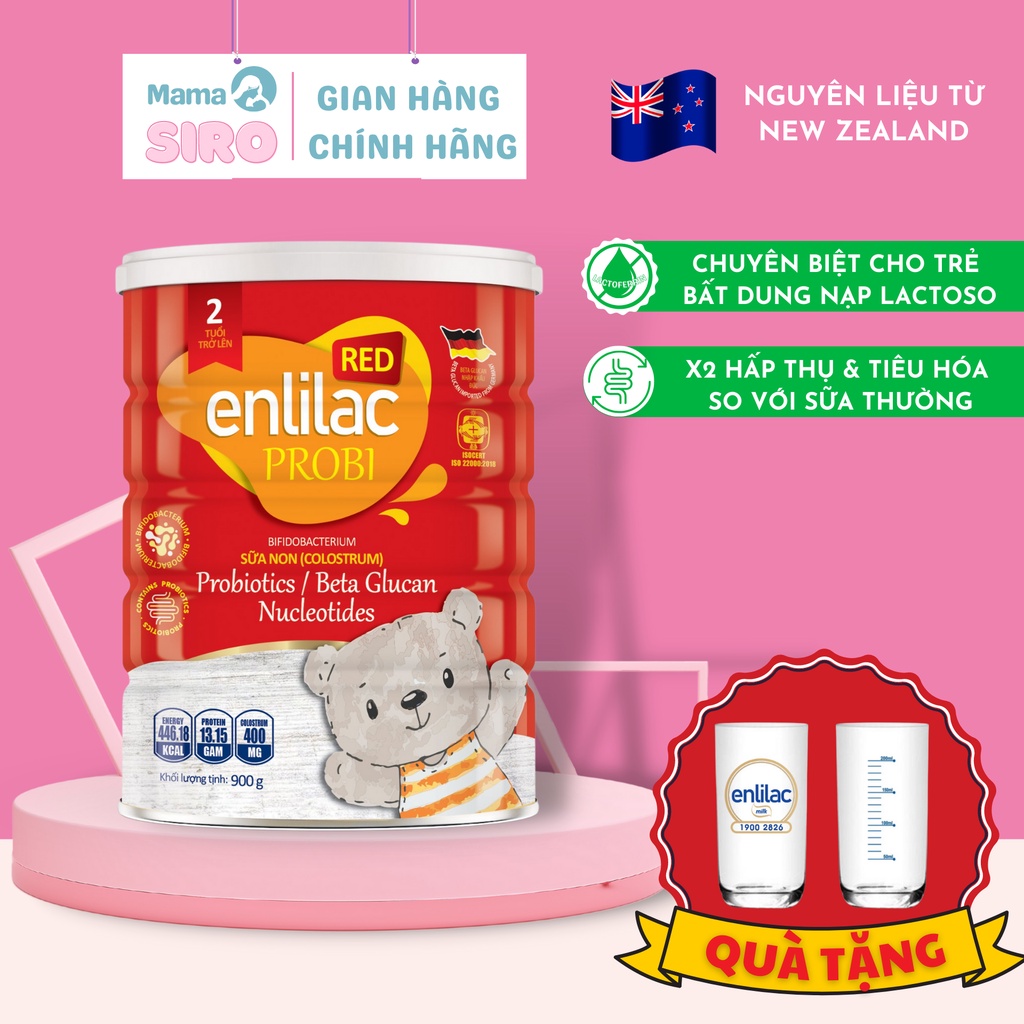 Sữa Enlilac Probi RED - Sữa chuyên biệt cho trẻ bất dung nạp lactose, hộp chia gói nhỏ tiện lợi