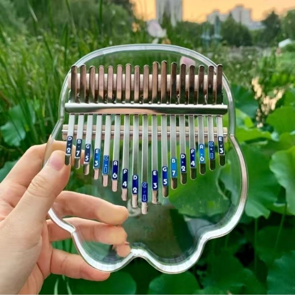 Đàn Kalimba 17 Phím Măng Cụt Trong Suốt Hope Music Chính Hãng- Full Phụ Kiện
