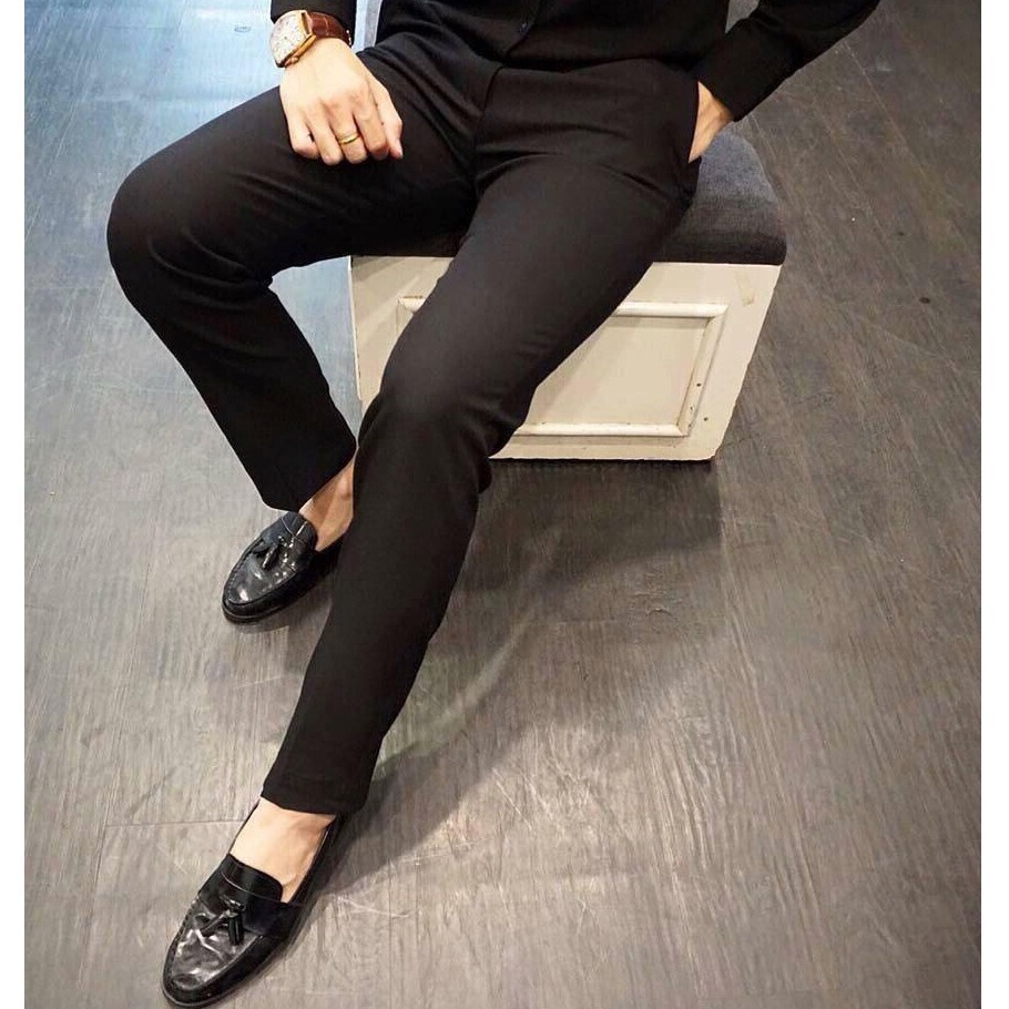 Quần âu nam cao cấp lịch sự chống nhăn màu đen chuẩn soái ca Hàn Quốc | BigBuy360 - bigbuy360.vn