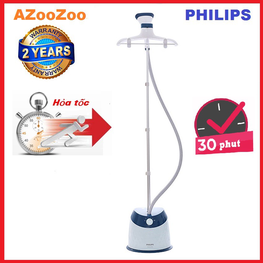 [Mã ELHA03 giảm 5% đơn 300K] Bàn ủi hơi nước đứng Philips GC518 (Xanh), hàng chính hãng, bảo hành 2 năm trên toàn quốc