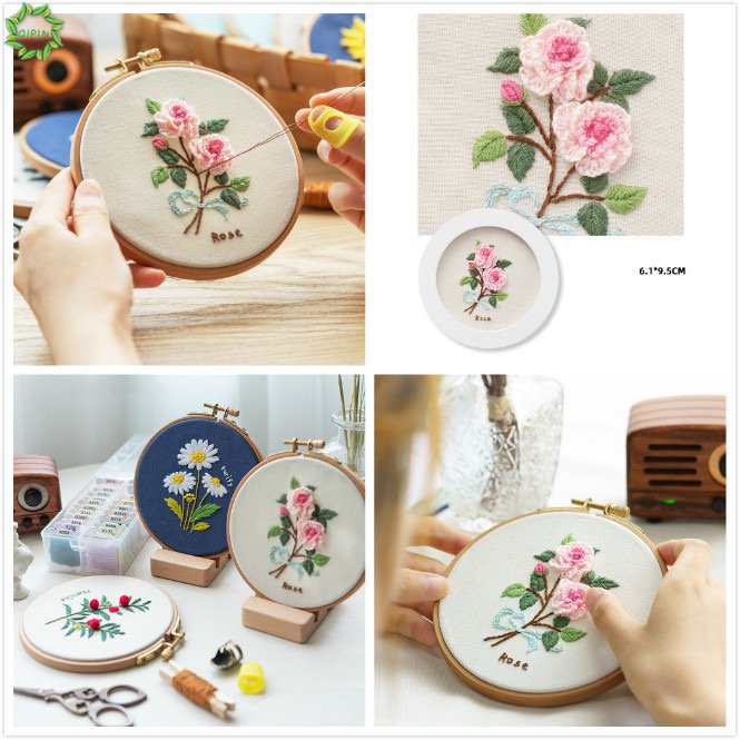 Bộ Kit Set tập thêu thủ công DIY cho người mới bắt đầu