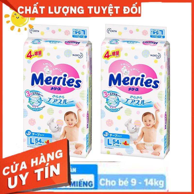 [COMBO 2 BỊCH]Bỉm quần Meries cộng miếng Nội Địa Nhật L44+6 - Bịch 50 Miếng (Cộng 4 Miếng - Dành Cho Trẻ Từ 9-14kg)