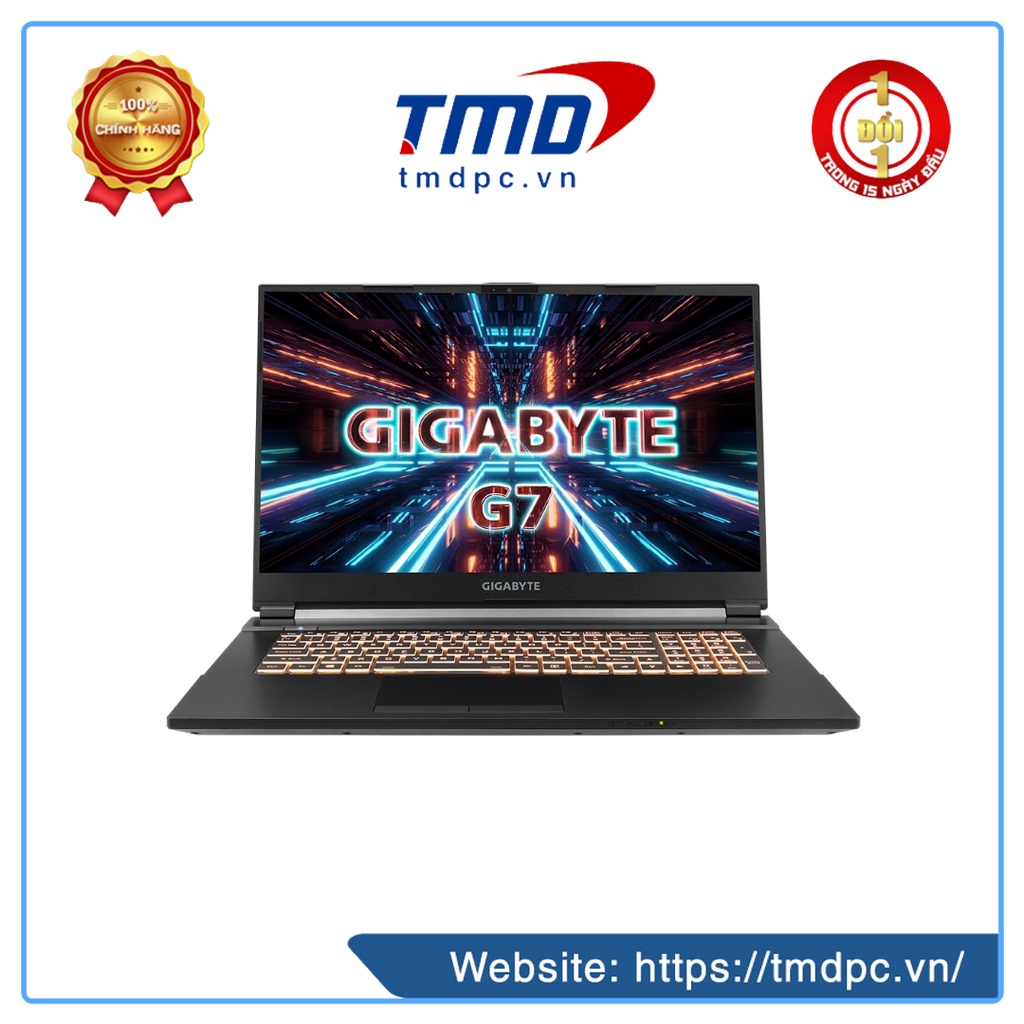 Laptop GIGABYTE G7 MD-71S1123SO (Core™ i7-11800H | 16GB | 512GB | RTX 3050Ti 4GB | 17.3 inch FHD | Win 11 | Đen)