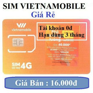 Sim Vietnamobile giá siêu rẻ dùng nghe gọi tạo tài khoản