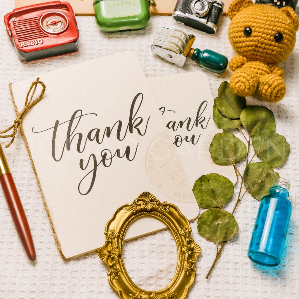 Thiệp Gập THANK YOU Cám Ơn Vintage - NOMAD GARDEN