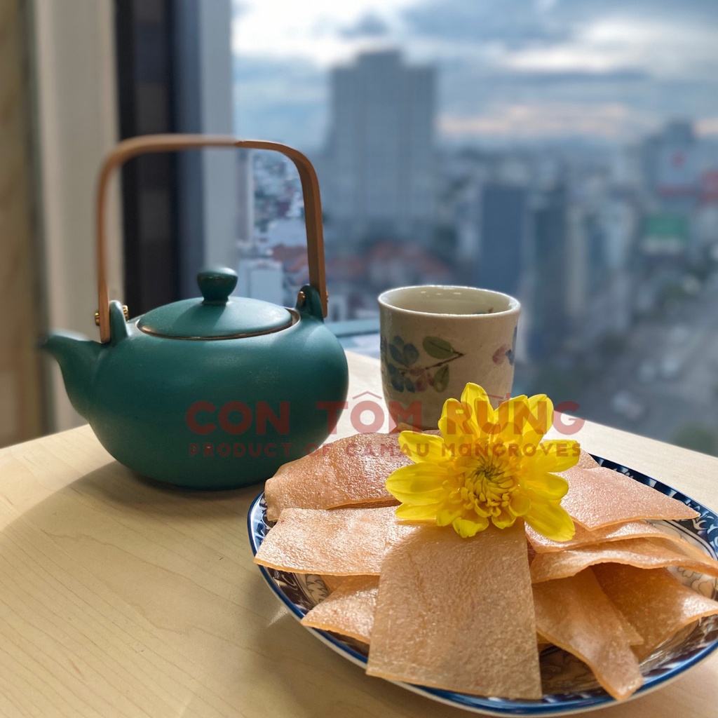 Bánh Phồng Tôm Cà Mau [Đặc biệt 40% Tôm]- Đặc sản cao cấp (Hộp 500gr) - Con Tôm Rừng