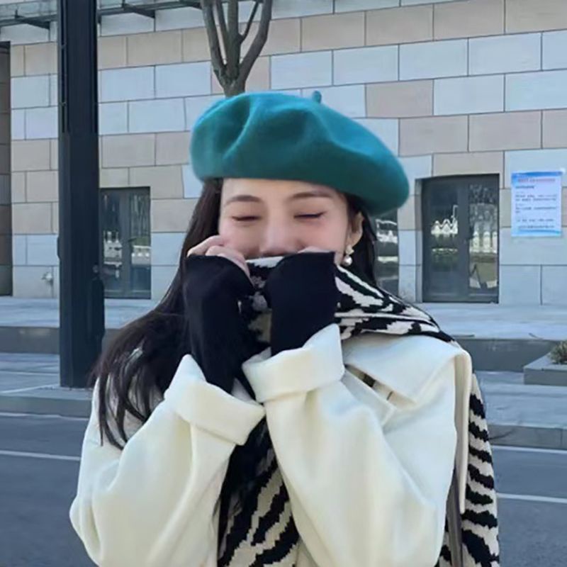 Mũ Nồi Len Thời Trang Hàn Quốc Phong Cách Beret Dành Cho Nữ