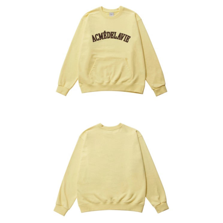 Áo Thun Dài Tay ADLV FULL LOGO PATCH EMBROIDERY SWEAT SHIRT KHAKI YELLOW