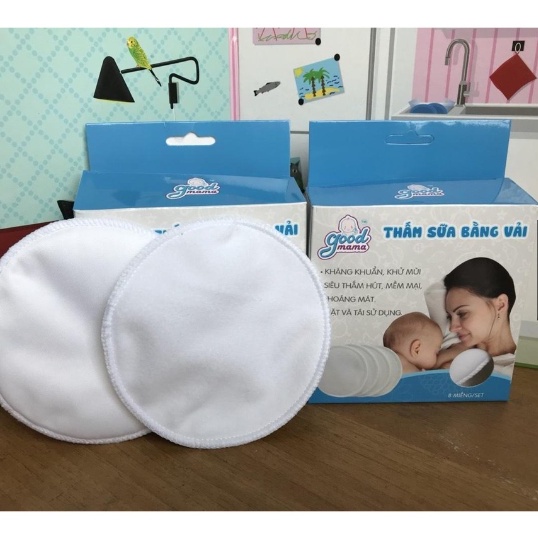 Hộp 8 miếng lót thấm sữa godmama cho mẹ dùng được nhiều lần