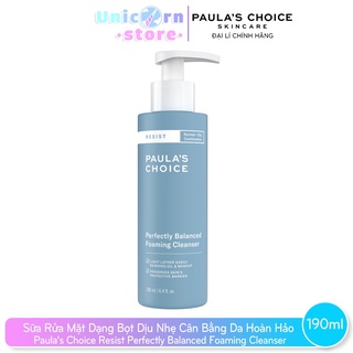 Sữa Rửa Mặt Dạng Bọt Dịu Nhẹ Cân Bằng Da Hoàn Hảo Paula's Choice Resist Perfectly Balanced Foaming Cleanser 190ml