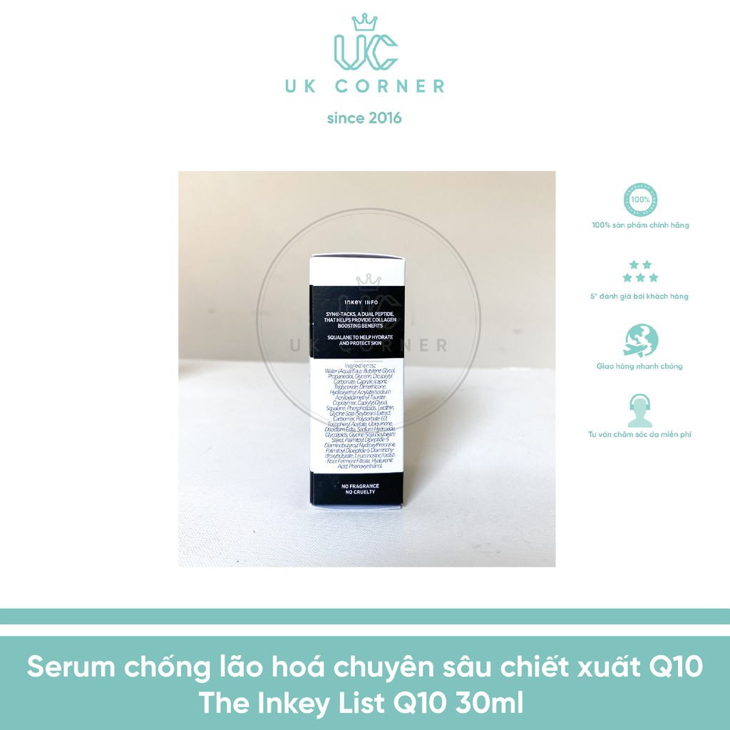 Serum chống lão hoá chuyên sâu chiết xuất Q10 The Inkey list Q10 30ml