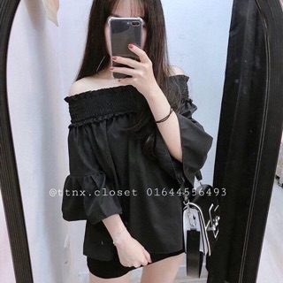 Áo trễ vai thắt nơ