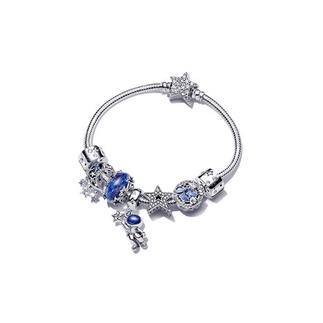 Bộ Vòng Tay Hành Tinh Ngôi Sao Phi Hành Gia Lấp Lánh Bằng Bạc 925 Pandora Du Lịch