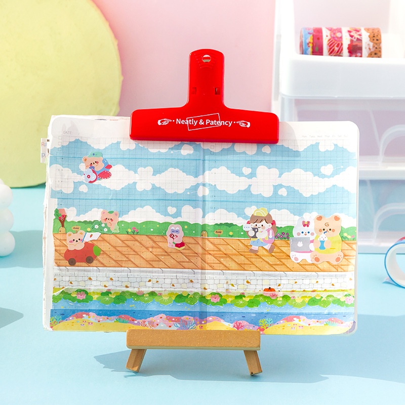 4 Cuộn Băng Keo Washi Hình Phong Cảnh Dùng Trang Trí Nhật Ký, Sổ Tay