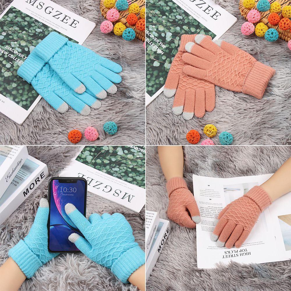 MAG Găng Tay Len Hở Ngón Giữ Ấm Mềm Mại