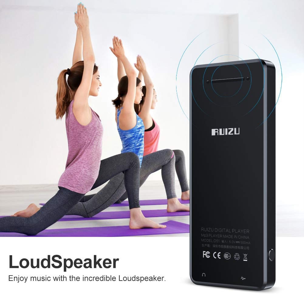 Máy Nghe Nhạc Ruizu D51 Bluetooth 5.0 Bản 8Gb -  Có Loa Ngoài - Màn cong 1,5D - Phiên bản 2021