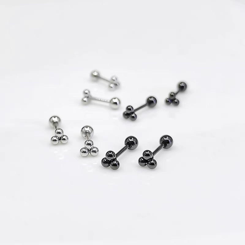 Khuyên titan Three Marbles 3 bi nam nữ