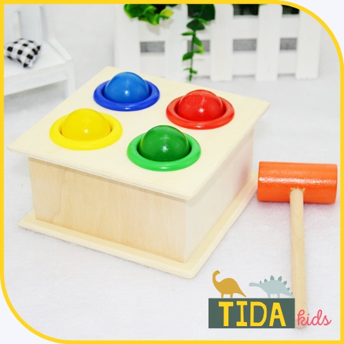 Mẫu Mới 2021] Đập Bóng Gỗ Cho Bé 4 Bóng | Đồ Chơi An Toàn ❤ Freeship ❤ TiDa Kids Shop