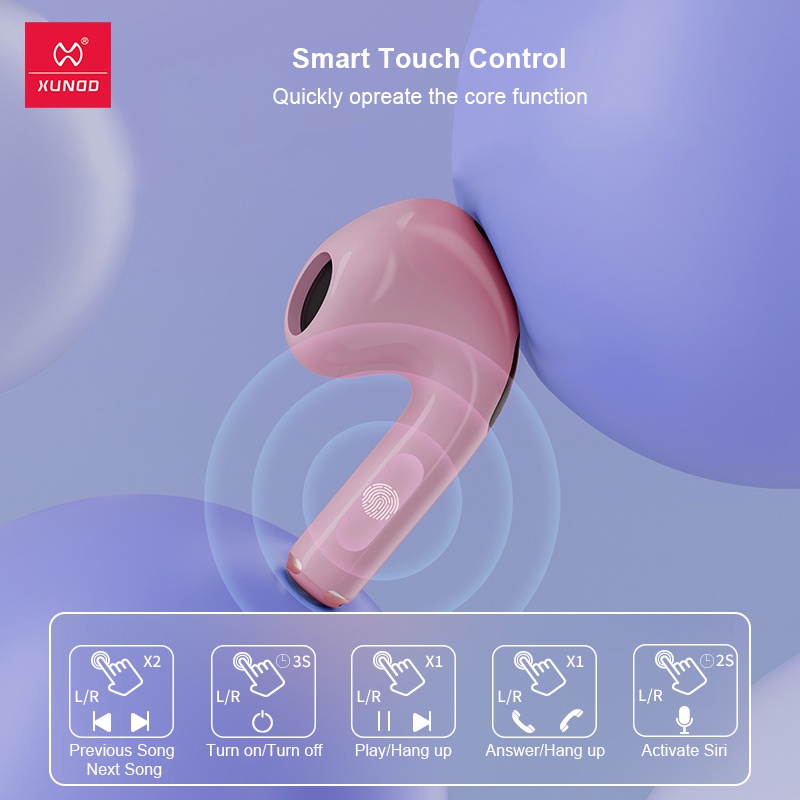 XUNDD X15 TWS Hình Gấu Trúc Dễ Thương Dung Tích Lớn Có 3 Màu Tai Nghe Bluetooth Earphone