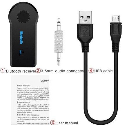 Thiết Bị Nhận Tín Hiệu Âm Thanh bluetooth Không Dây A2DP HP Giắc Cắm 3,5mm Chuyên Dụng Cho Loa Xe Hơi