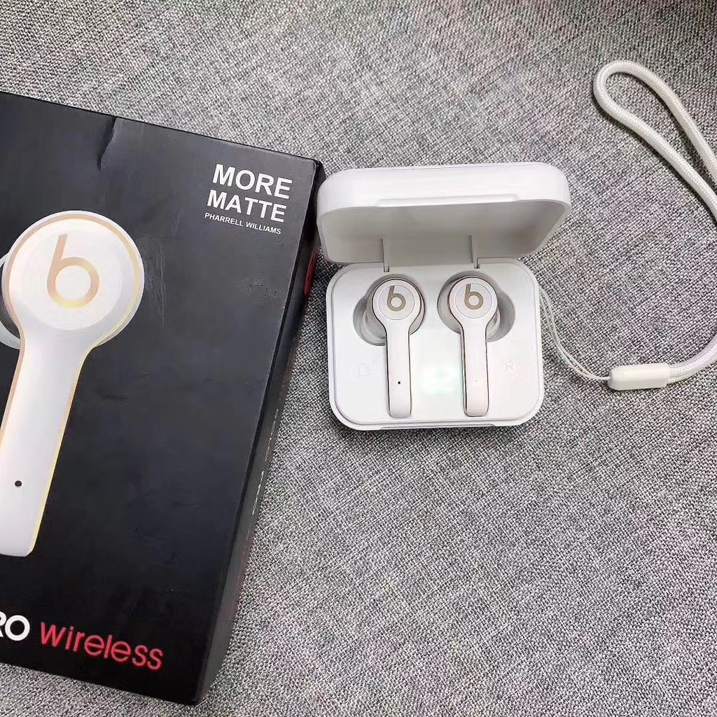 Ready Stock Beats solo Pro TWS Earbuds Bluetooth 5.0 Điều khiển cảm ứng cuộc gọi hai bên Tai nghe không dây Be