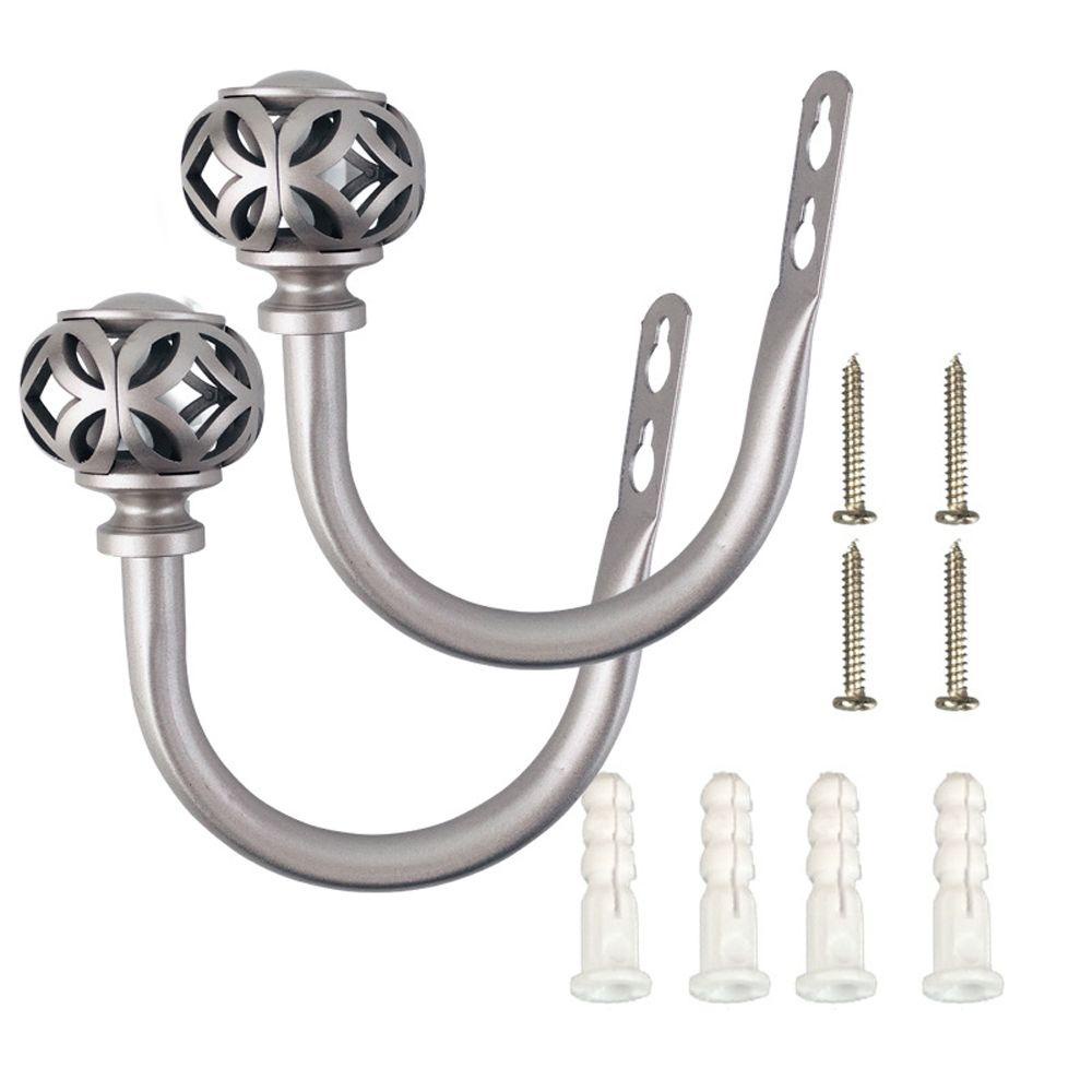 WATTLE 1 Cặp Móc Treo Rèm Cửa Gắn Tường Hình Lồng Đèn
