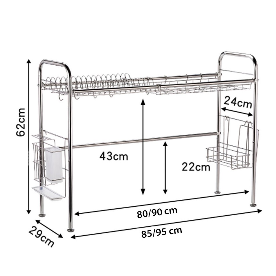 Chạn Úp Chén Đĩa Để Trên Bồn Rửa Bát - Chất Liệu Inox 304 Cao Cấp