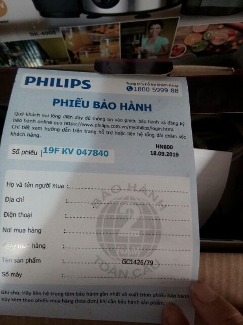 (Chĩnh Hãng)Bàn là hơi nước PHILIPS GC1426/79