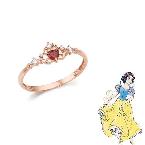 Nhẫn Mạ Bạc 925 Hình Vương Miện Công Chúa Disney Xinh Xắn Cho Nữ