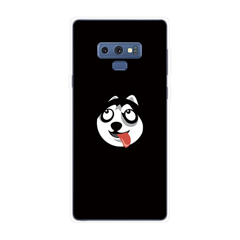 Ốp Lưng Samsung Galaxy Note 8 9 Note8 Note9 TPU mềm Case Cá tính đen tuyền Two