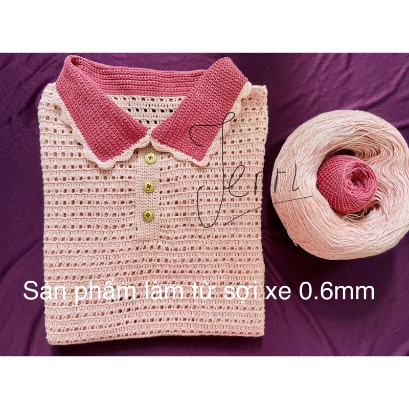 Sợi 100% Cotton Xe Tròn - Sợi mền nhỏ nhẹ đan móc mùa hè