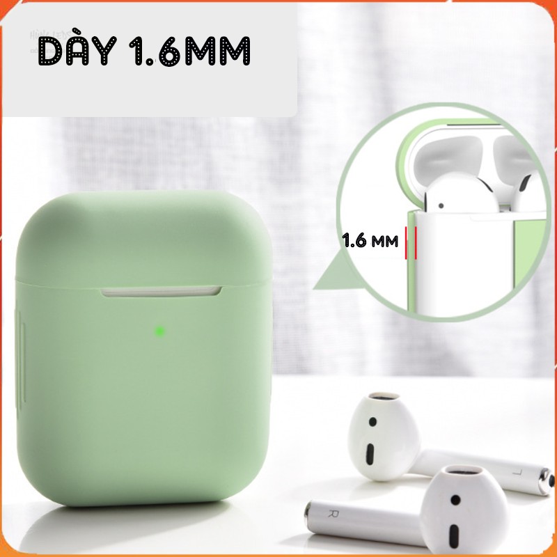 Ốp airpod 2 tặng kèm móc treo có nút chống bụi ,Case airpod 1-2 silicon siêu bền