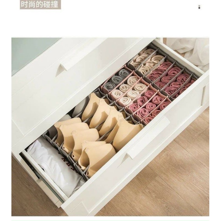 COMBO 3 HỘP ĐỰNG ĐỒ LÓT, TẤT 25 Ô GẤP GỌN TIỆN LỢI