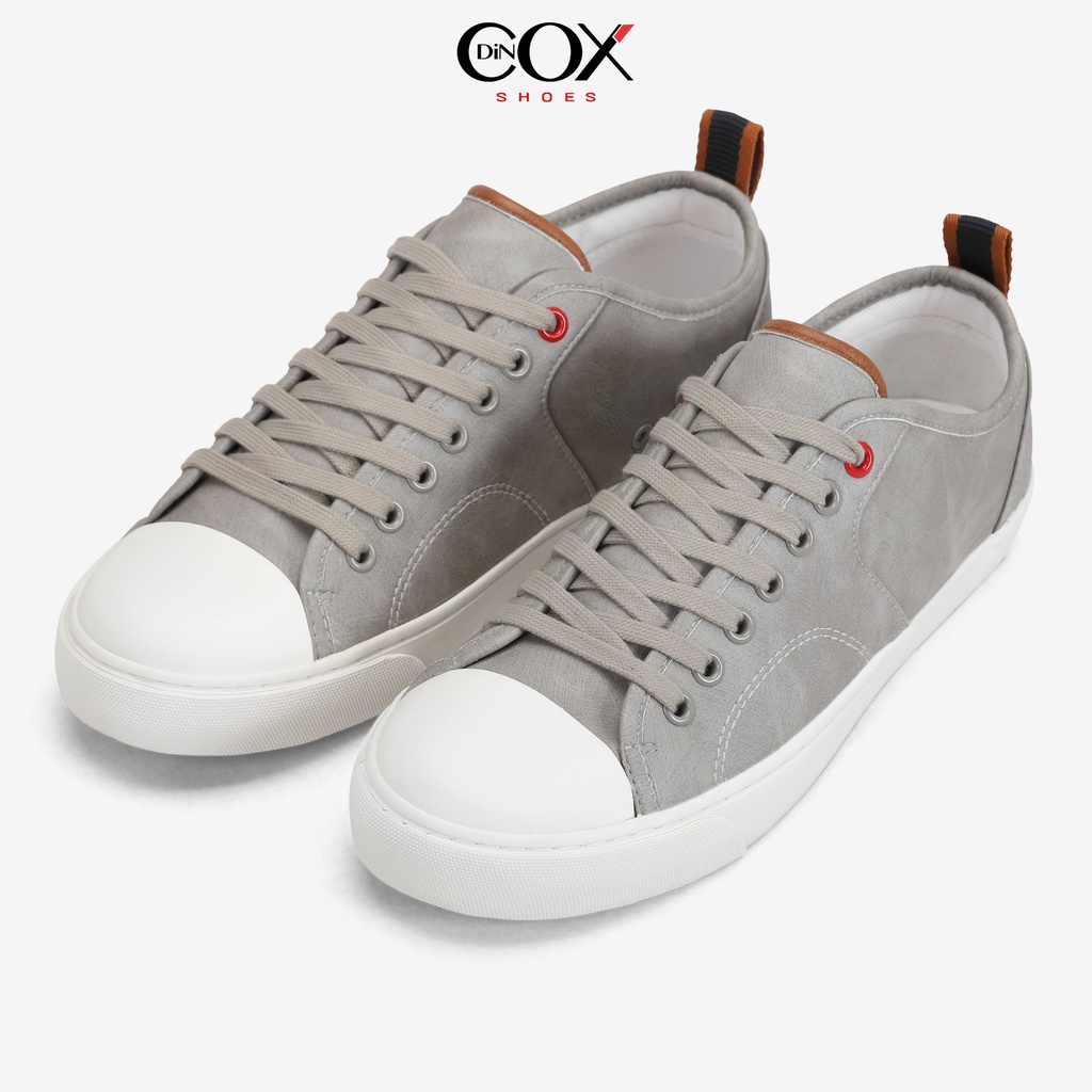 Giày Sneaker Da Nam DINCOX C11 Trẻ Trung, Năng Động LightGrey