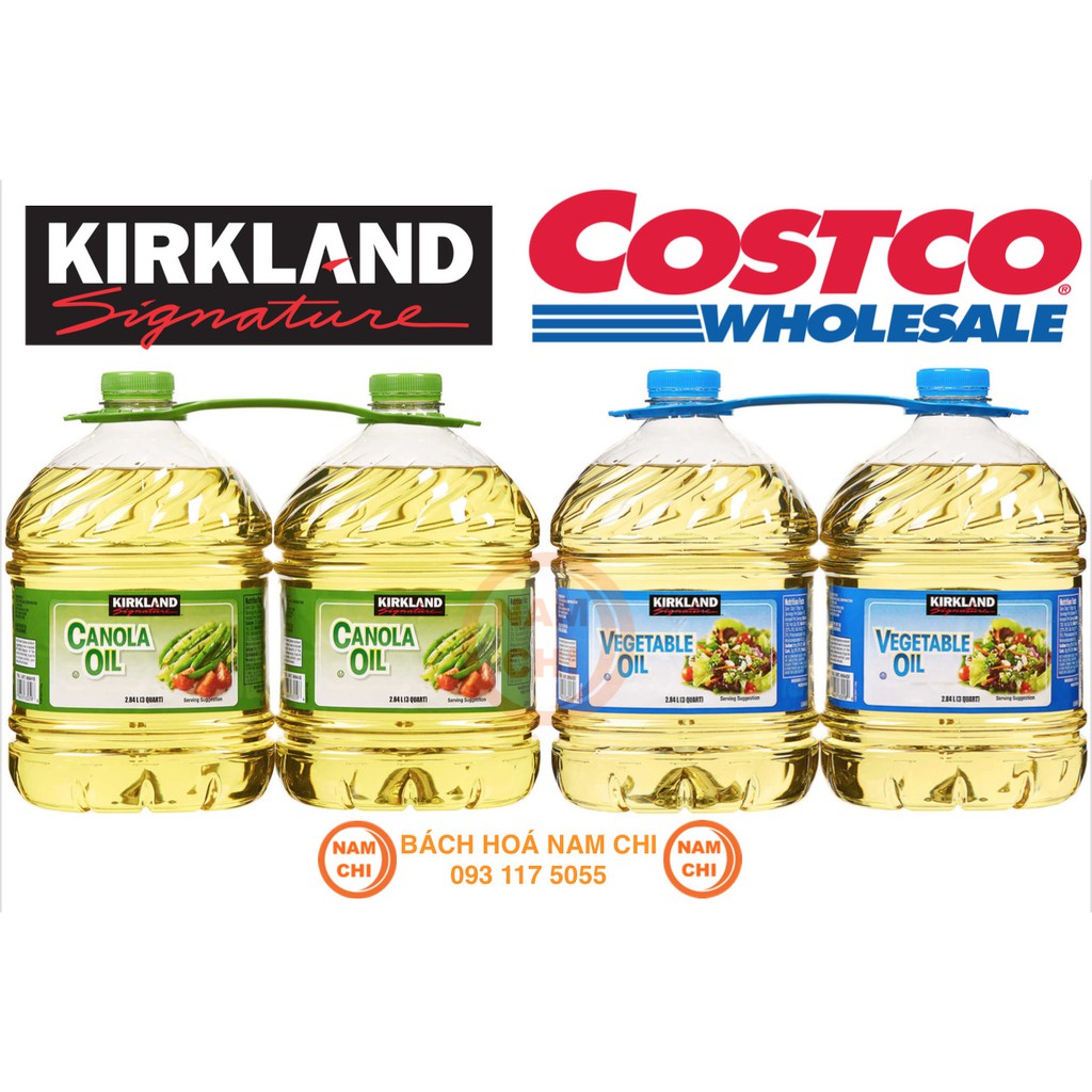 DẦU ĂN KIRKLAND SIGNATURE DẦU HẠT CẢI DẦU THỰC VẬT CANOLA VEGETABLE OIL 2.84L TỐT CHO SƯC KHỎE (CHUẨN COSTCO USA)