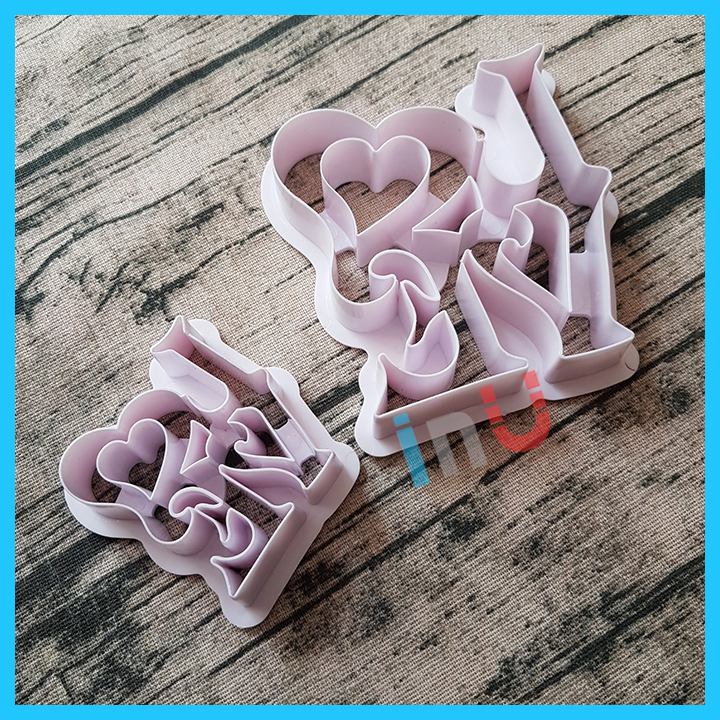 HCM -Bộ 2 khuôn cutter chữ Love sành điệu làm bánh quy valentines, trang trí bánh tặng người yêu