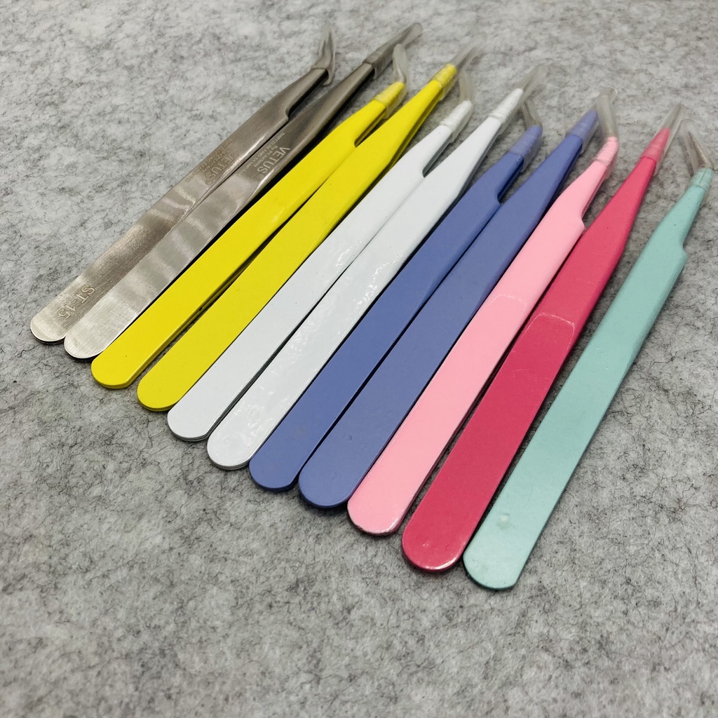 Nhíp tách cong hồng, nhíp tách mi_dụng cụ mi_Huy Hoàng Mi