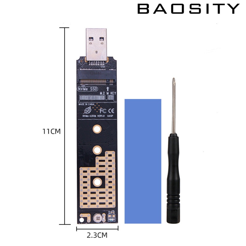 [BAOSITY]NVME to USB 3.1 Adapter Type A Card Converter Reader with Key B/Key B+M