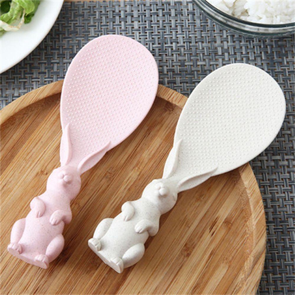 Vá Múc Cơm Bằng Nhựa Không Dính Hình Thỏ Dễ Thương Nhiều Màu Sắc
