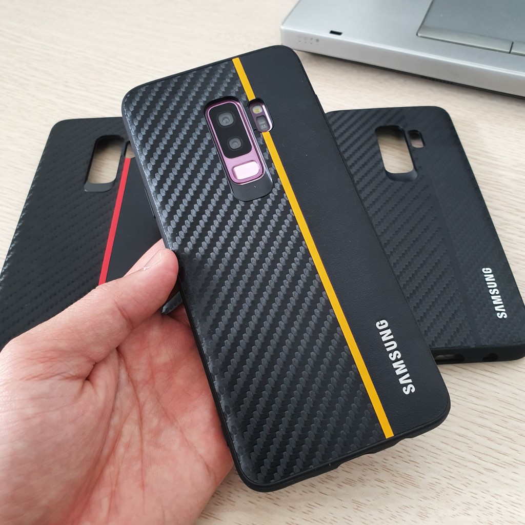 Ốp S9 Plus lưng vân da carbon sang trọng