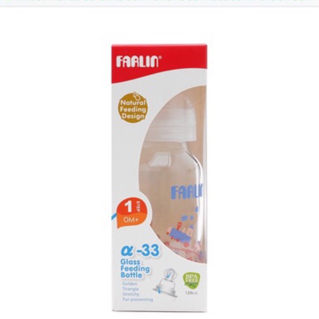 Bình sữa thủy tinh 120 ml Farlin