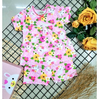 (8-20kg) Bộ tay ngắn quần ngố bé gái thun cotton borip