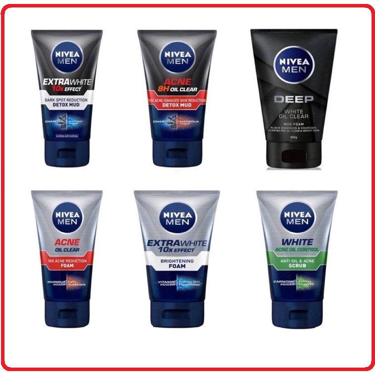 Sữa Rửa Mặt NIVEA MEN sạch sâu kiểm soát nhờn 100g