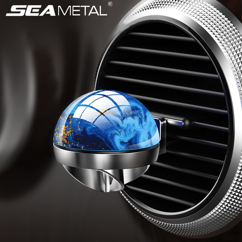 Kẹp tinh dầu SEAMETAL bằng hợp kim thiết kế kiểu hành tinh khuếch tán hương thơm gắn điều hòa xe hơi