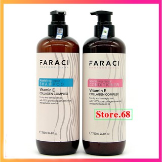 Dầu gội xả Faraci phục hồi tóc hư tổn cho tóc thơm mềm mượt 750ml