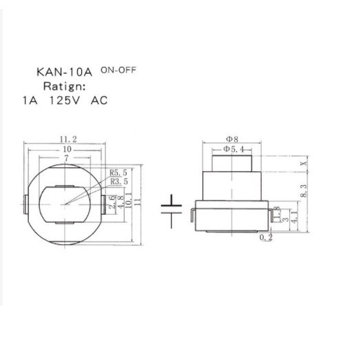 Nút nhấn đèn pin 1010X KAN-10A chất lượng cao