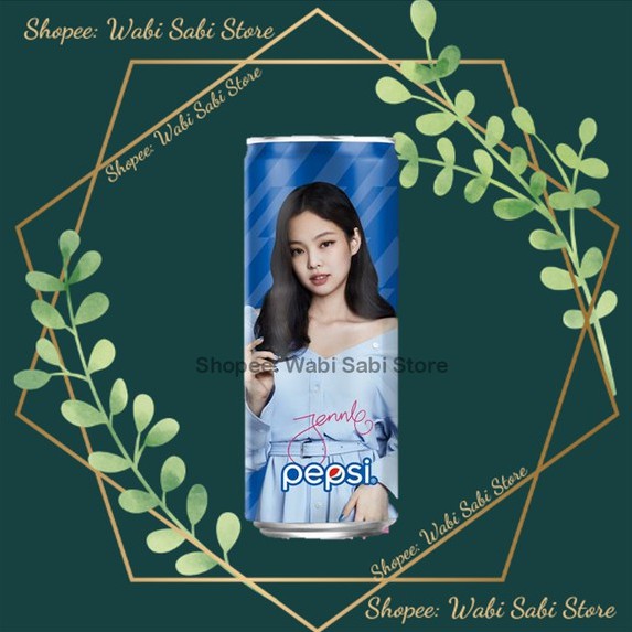 [WABI SABI] combo 4 lon PEPSI x 𝔹𝕃𝔸ℂ𝕂ℙ𝕀ℕ𝕂 xanh [Jisoo, Jennie, Lisa, Rosé ] Việt Nam kèm chữ ký lon 330ml