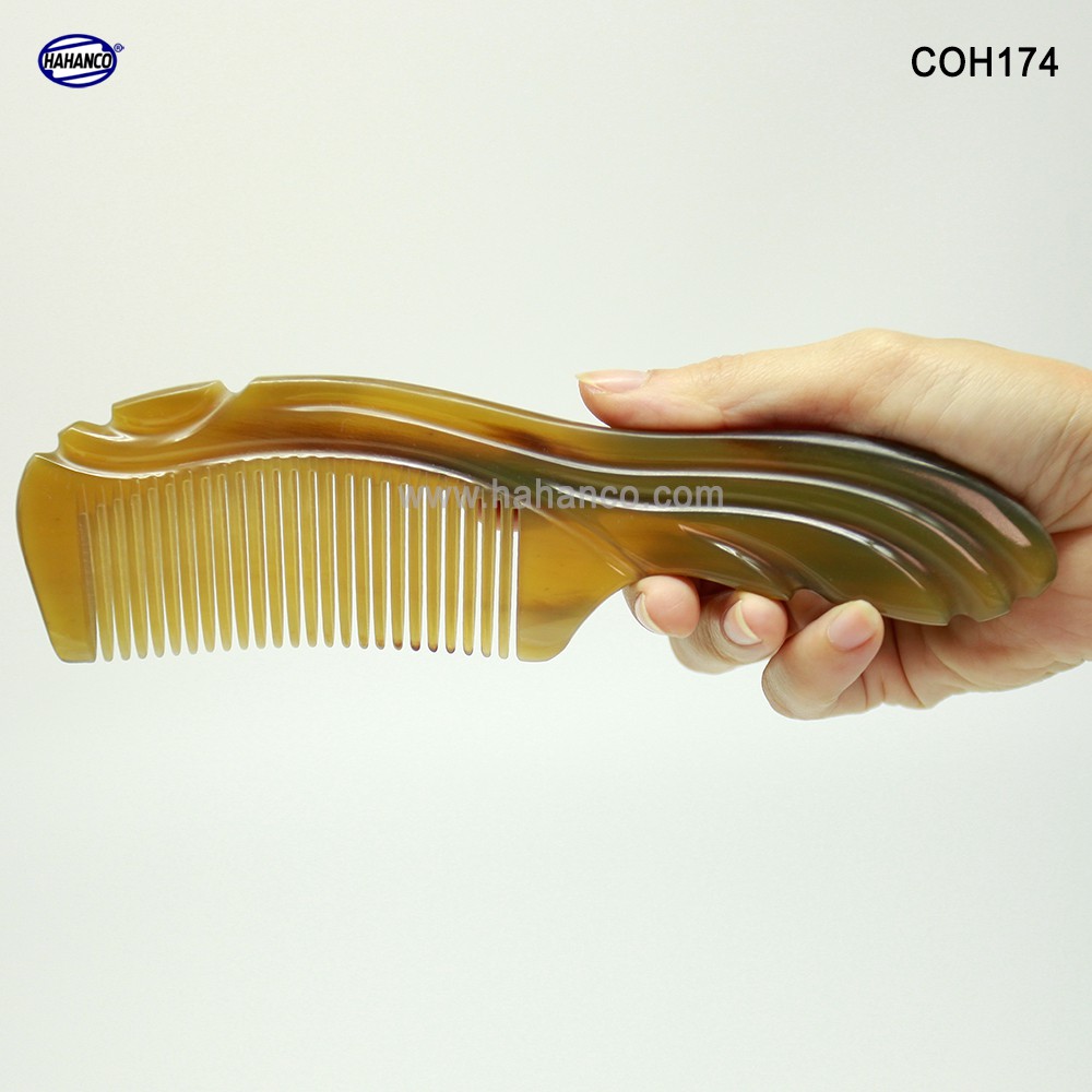 Lược sừng xuất Nhật - COH174 (Size: XL - 20cm) - Kiểu dáng Châu Âu sang trọng - Horn Comb of HAHANCO