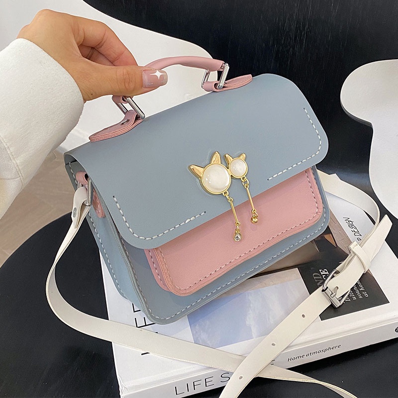 SET NGUYÊN LIỆU LÀM TÚI ĐEO CHÉO HANDMADE MÈO MÃ 493 ❤